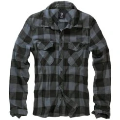 Brandit Checkshirt Schwarz-grau