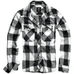 Brandit Checkshirt Schwarz-weiß