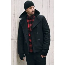 Brandit Pea Coat Schwarz -Deutschland Feld Mode Verkaufs-Shop brandit pea coat schwarz3