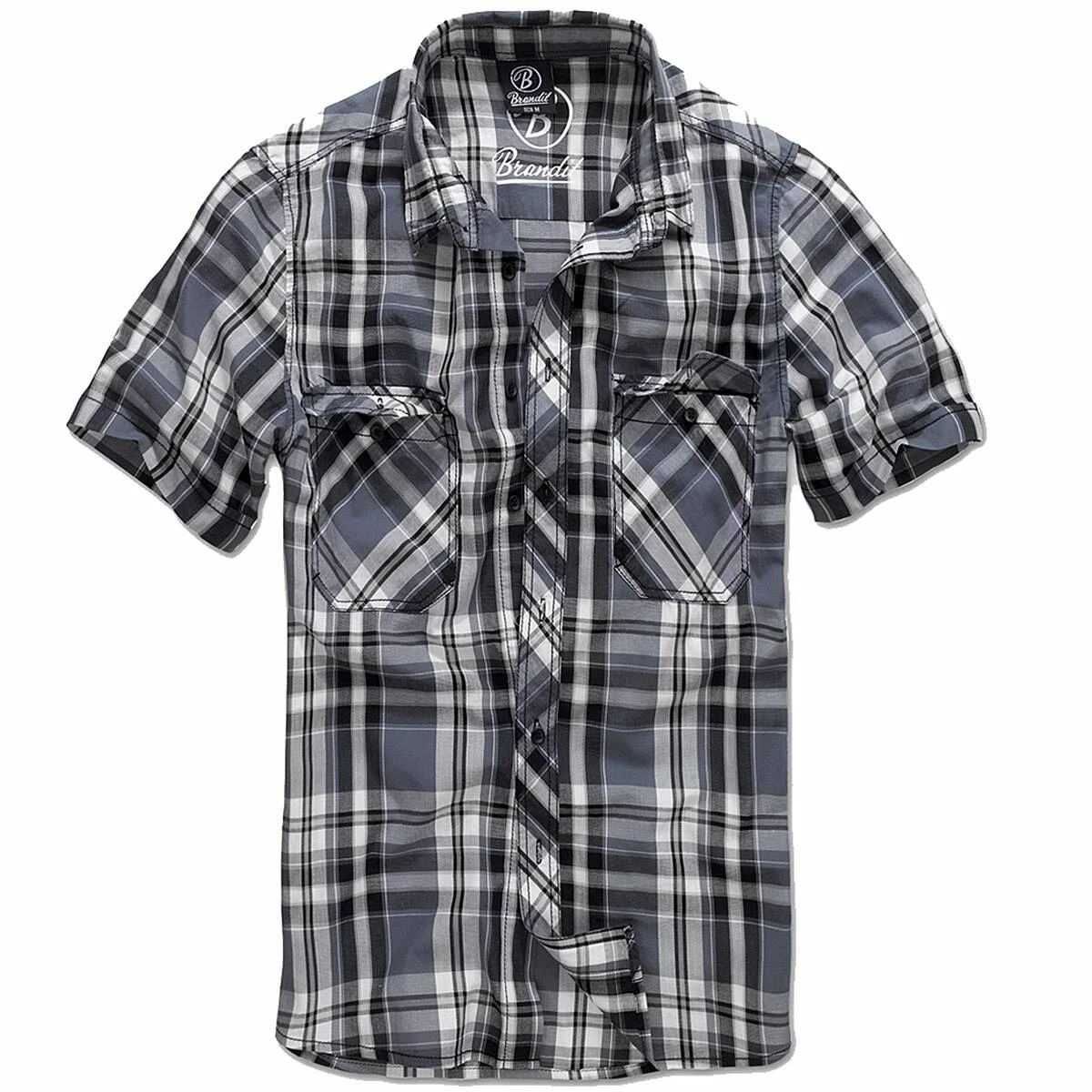 Brandit Roadstar Hemd Schwarz-anthrazit 3 Brandit Roadstar Hemd Schwarz-anthrazit