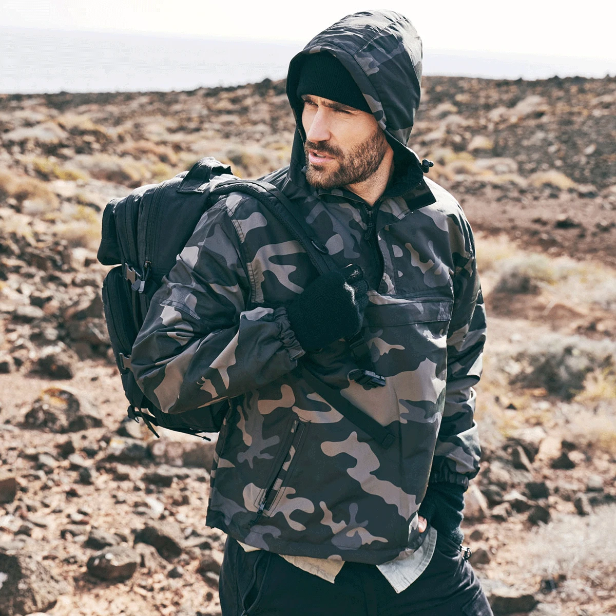 Brandit Sommer Windbreaker Darkcamo 4 Brandit Sommer Windbreaker Darkcamo – Bild 2