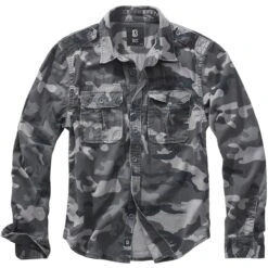 Brandit Vintage Shirt Langarm Grey Camo