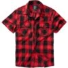Brandit Checkshirt Kurzarm Rot-schwarz -Deutschland Feld Mode Verkaufs-Shop checkshirt kurzarm rot schwarz