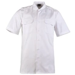 Mil-Tec Diensthemd Kurzarm Weiß