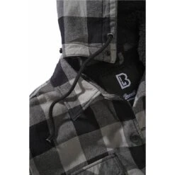 Brandit Hooded Lumberjacked Schwarz-anthrazit -Deutschland Feld Mode Verkaufs-Shop hooded lumberjacked schwarz anthrazit3