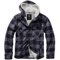 Brandit Hooded Lumberjacket Schwarz-grau
