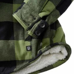 Brandit Hooded Lumberjacket Schwarz-oliv -Deutschland Feld Mode Verkaufs-Shop hooded lumberjacket schwarz oliv4