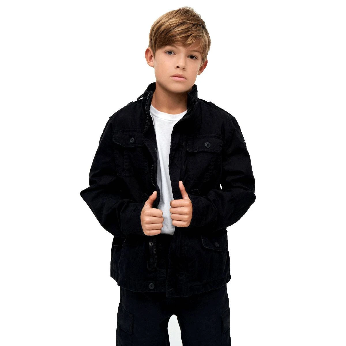 Brandit Kinder Britannia Jacke Schwarz 5 Brandit Kinder Britannia Jacke Schwarz – Bild 3