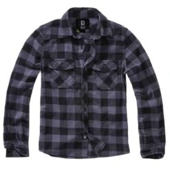 Brandit Kinder Checkshirt Schwarz-grau
