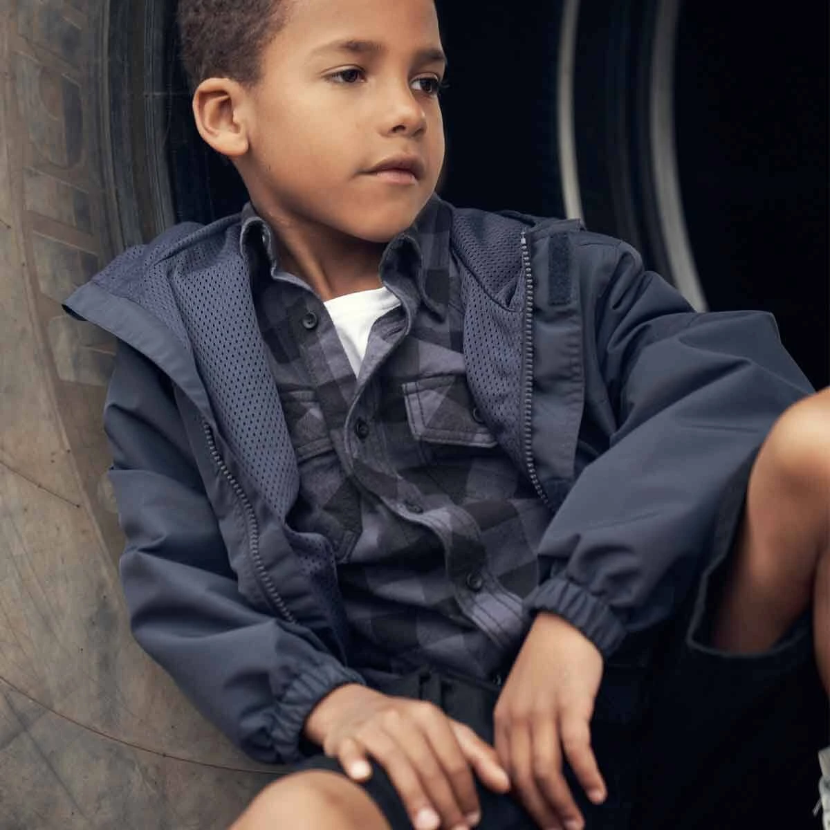 Brandit Kinder Sommer Windbreaker Frontzip Navy 6 Brandit Kinder Sommer Windbreaker Frontzip Navy – Bild 4