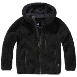 Brandit Kinder Teddyfleece Jacke Schwarz