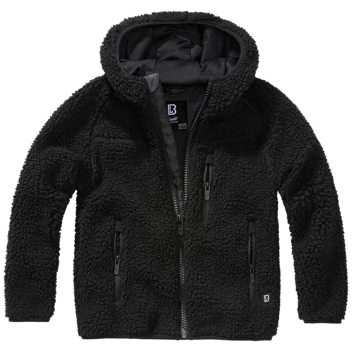Brandit Kinder Teddyfleece Jacke Schwarz 3 Brandit Kinder Teddyfleece Jacke Schwarz