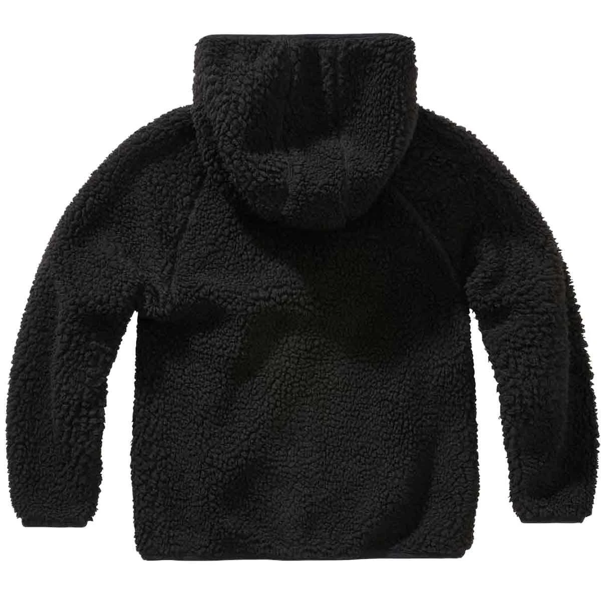 Brandit Kinder Teddyfleece Jacke Schwarz 4 Brandit Kinder Teddyfleece Jacke Schwarz – Bild 2