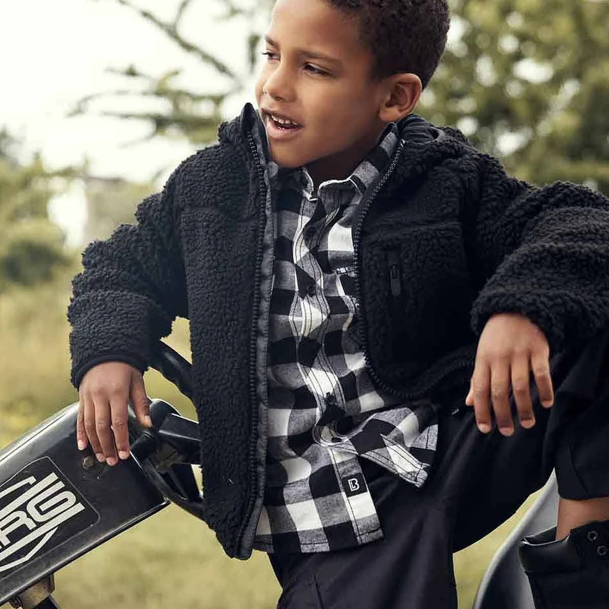 Brandit Kinder Teddyfleece Jacke Schwarz 6 Brandit Kinder Teddyfleece Jacke Schwarz – Bild 4