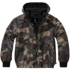 Brandit Kinder Windbreaker Frontzip Darkcamo