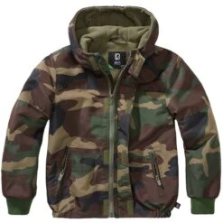 Brandit Kinder Windbreaker Frontzip Woodland