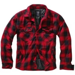 Brandit Lumberjacket Schwarz-rot