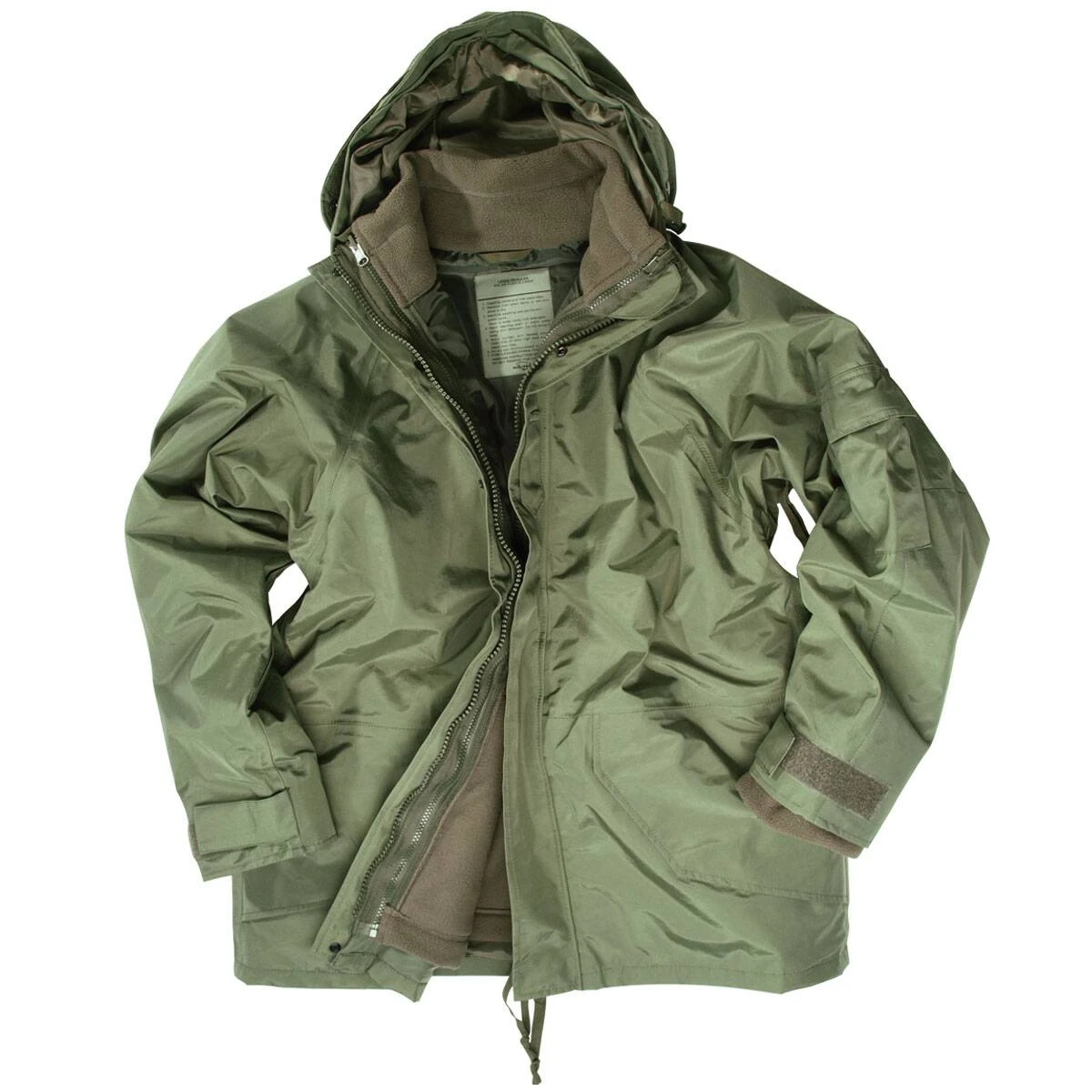 Mil-Tec Nässeschutzjacke Mit Fleecejacke Oliv 3 Mil-Tec Nässeschutzjacke Mit Fleecejacke Oliv