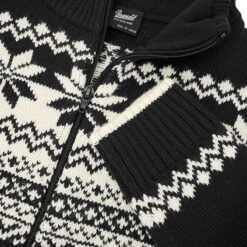 Brandit Norweger Strickjacke Schwarz -Deutschland Feld Mode Verkaufs-Shop norweger strickjacke schwarz3