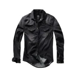 Brandit Riley Denim Hemd Schwarz