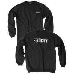 Mil-Tec Security Sweatshirt Schwarz Mit Druck