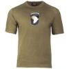Mil-Tec T-Shirt Oliv 101st. Airborne -Deutschland Feld Mode Verkaufs-Shop t shirt oliv 101st airborne