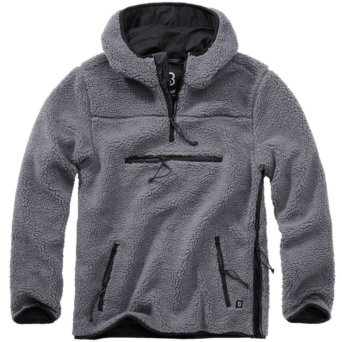 Brandit Teddyfleece Pullover Mit Kapuze Anthrazit 3 Brandit Teddyfleece Pullover Mit Kapuze Anthrazit