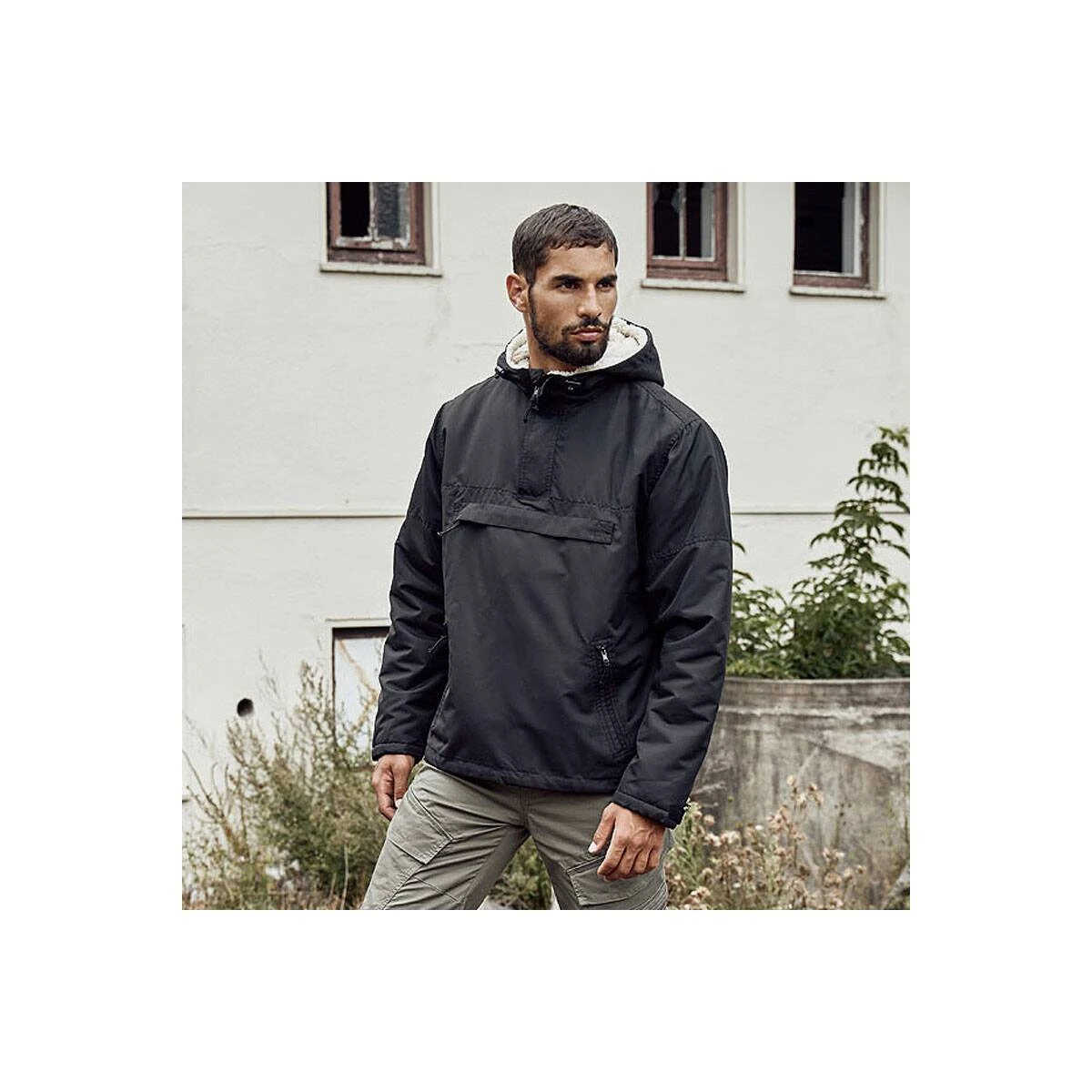 Brandit Windbreaker Sherpa Schwarz 6 Brandit Windbreaker Sherpa Schwarz – Bild 4